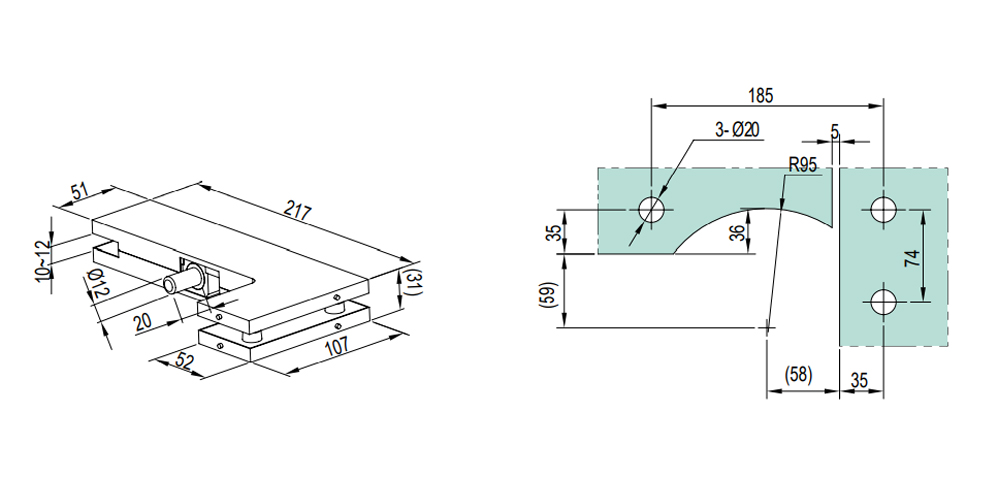 Thông số kỹ thuật kẹp kính L Kinlong KMJ11320