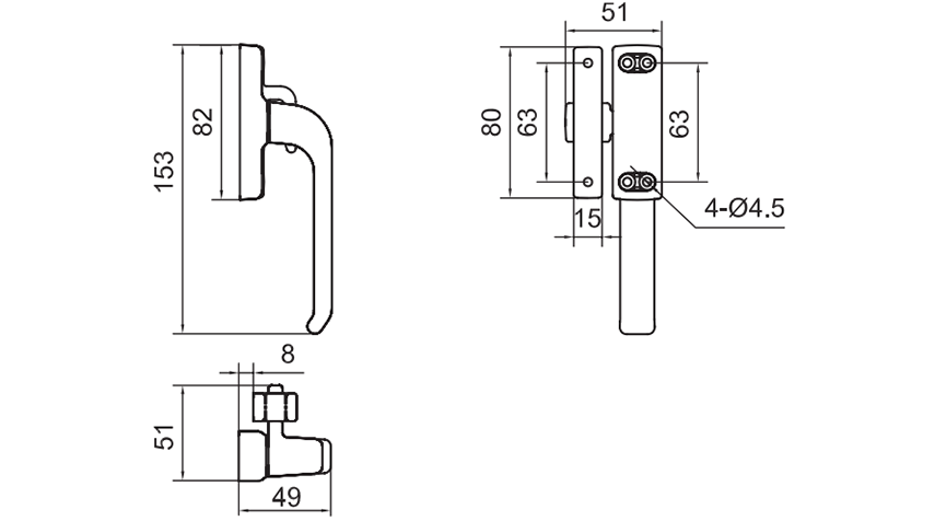 Thông số kỹ thuật tay nắm Kinlong LCZS770