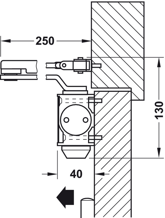 Thông Số Kĩ Thuật Tay co thủy lực Hafele 931.84.639 80kg DCL16 có điểm dừng