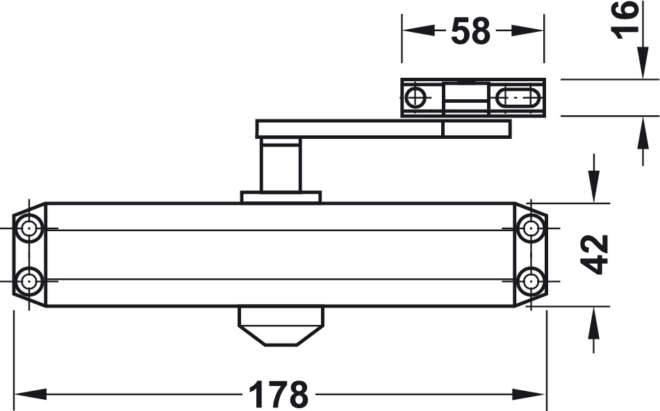 Thông Số Kĩ Thuật Tay co thủy lực Hafele 931.84.659 60kg DCL12 có điểm dừng