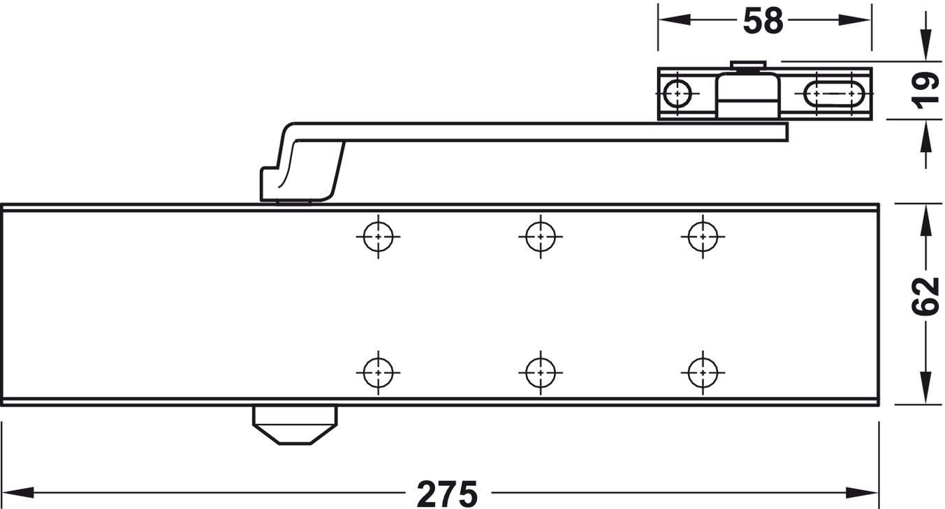 Thông Số Kĩ Thuật Tay co thủy lực Hafele 931.84.769 150kg DCL55 không điểm dừng