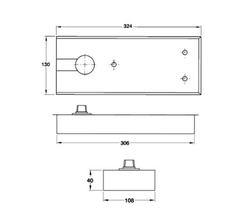 Thông số kĩ thuật bản lề sàn Hafele 499.30.114 100kg