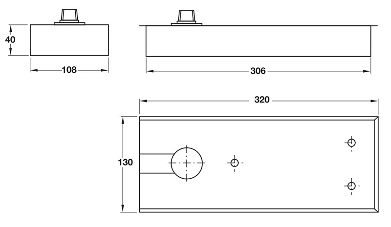 Thông số kĩ thuật bản lề sàn Hafele 932.79.040 120kg