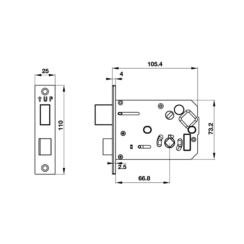 Thông số kĩ thuật khóa cửa Hafele EL780-TCS 912.05.763