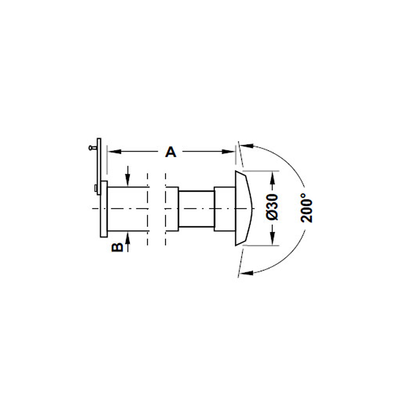 Thông số kĩ thuật mắt thần Hafele 959.00.094 35-55mm