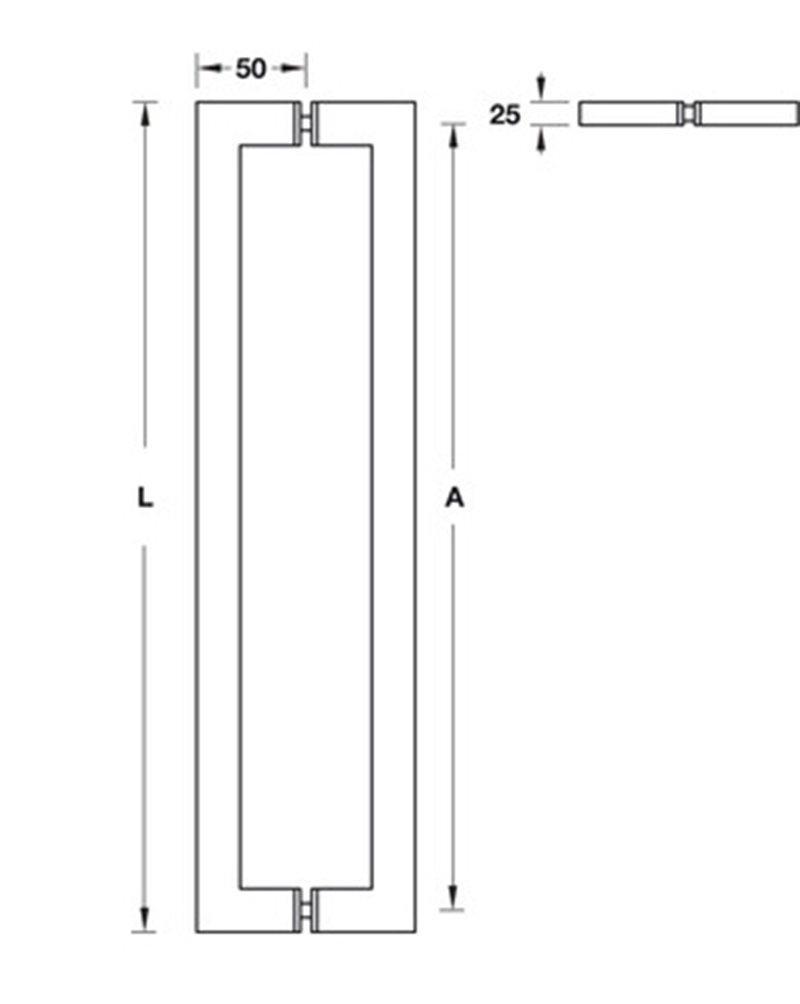 Thông số kĩ thuật tay nắm cửa Hafele 903.02.000 tim 1075 inox mờ