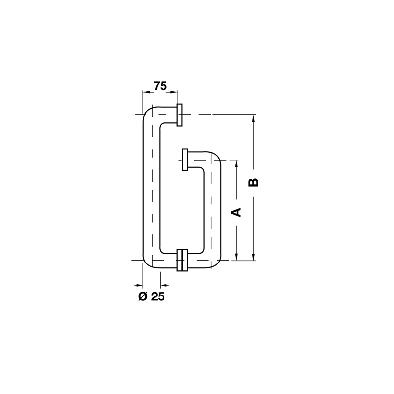 Thông số kĩ thuật tay nắm cửa Hafele 903.04.153 tim 275x425 đen mờ