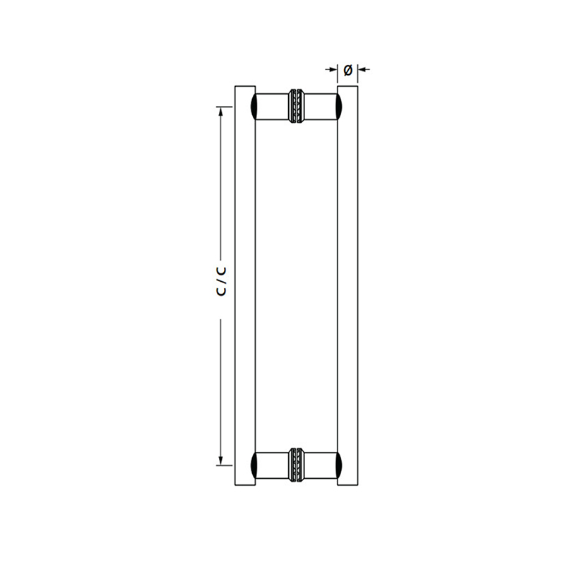 Thông số kĩ thuật tay nắm cửa Hafele 903.08.500 600mm đen mờ