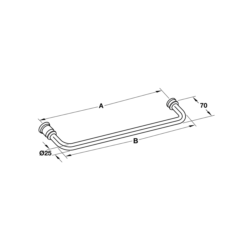 Thông số kĩ thuật tay nắm cửa Hafele 903.12.371 tim 450 đen mờ