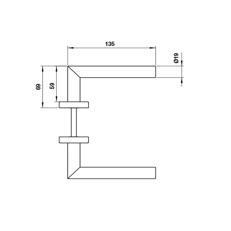 Thông số kĩ thuật tay nắm khóa inox 304 Hafele 903.99.821 250mm