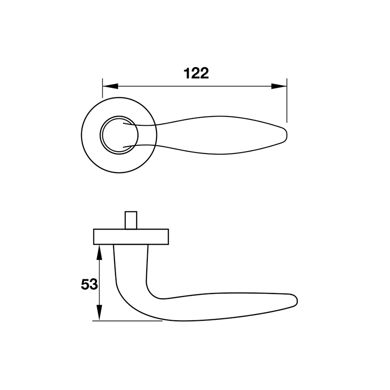 Thông số kĩ thuật tay nắm khóa phân thể inox 304 Hafele 902.92.926