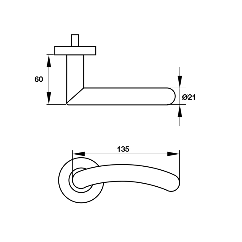 Thông số kĩ thuật tay nắm khóa phân thể inox 304 Hafele 903.92.408