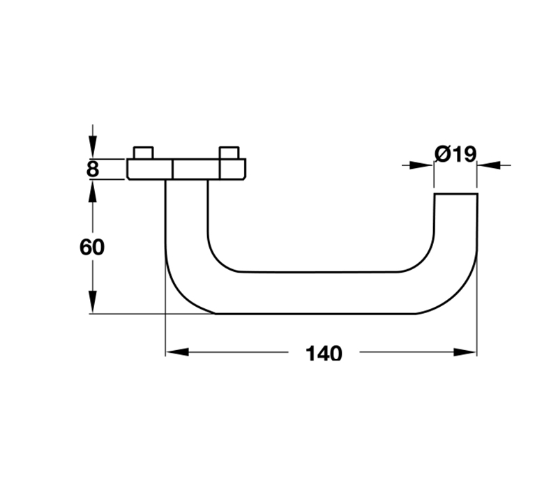 Thông số kĩ thuật tay nắm khóa phân thể inox 304 Hafele 903.92.585