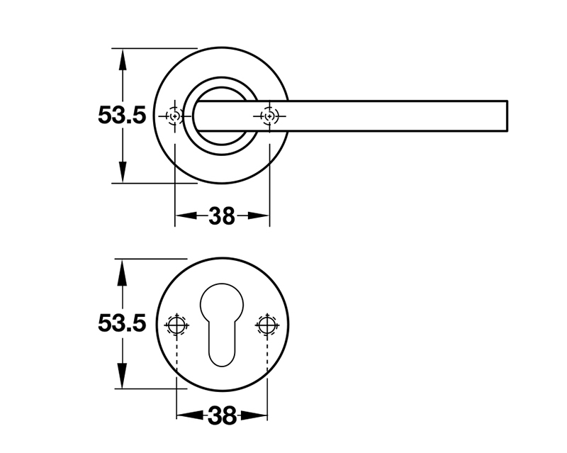 Thông số kĩ thuật tay nắm khóa phân thể inox 304 Hafele 903.92.646