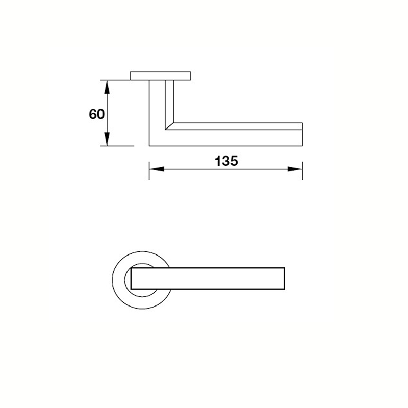 Thông số kĩ thuật tay nắm khóa phân thể inox 304 Hafele 903.99.033