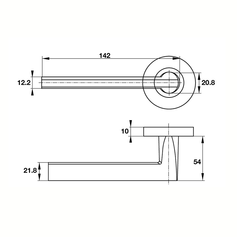 Thông số kĩ thuật tay nắm khóa phân thể inox 304 Hafele 903.99.329