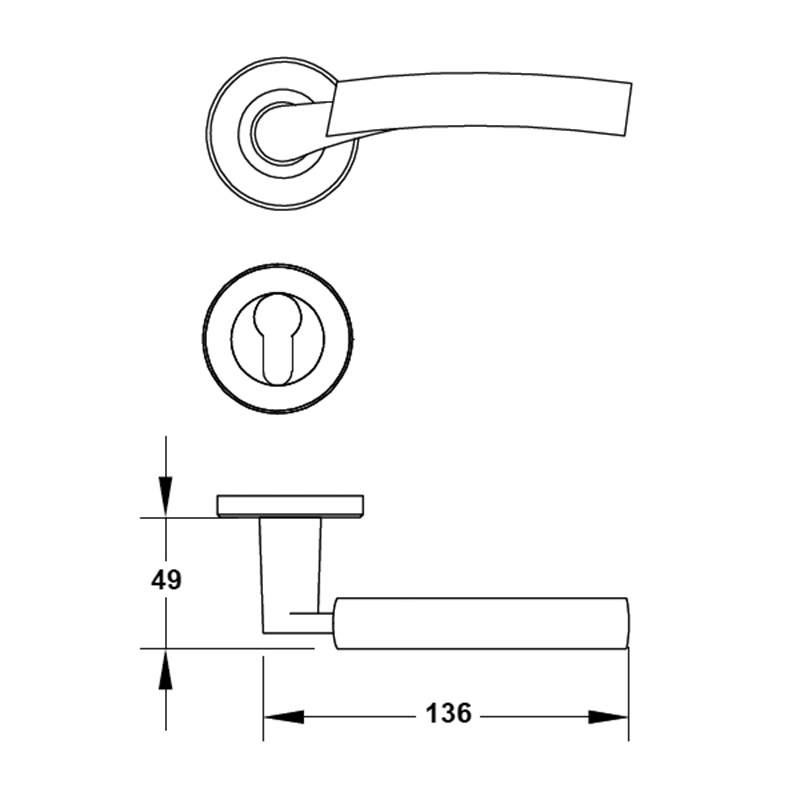 Thông số kĩ thuật tay nắm khóa phân thể inox 316 Hafele 903.99.723