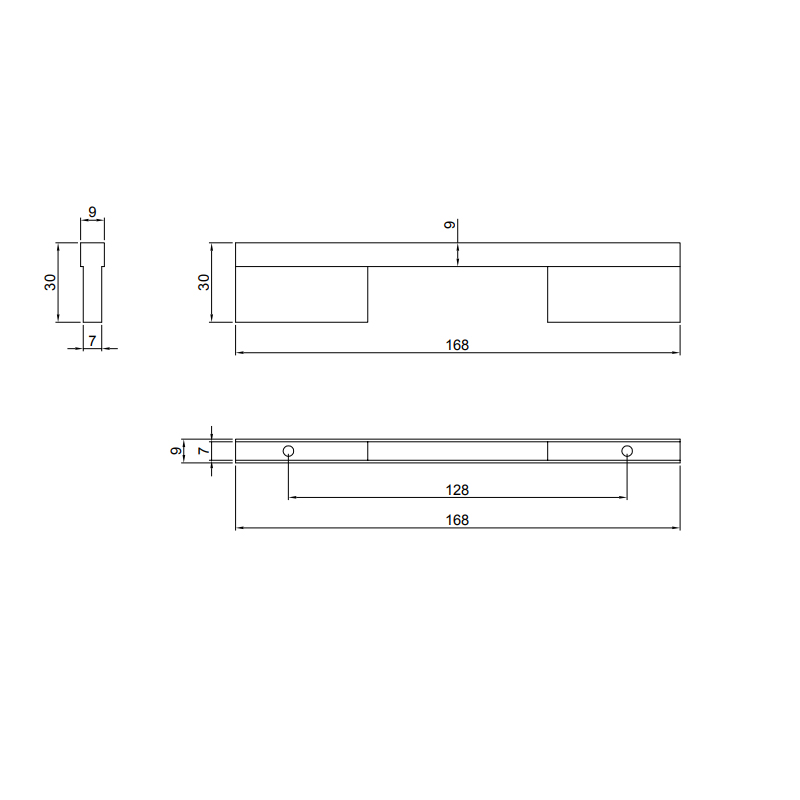 Thông số kĩ thuật tay tủ IVAN 09208-128 BSN ken xước bóng dài 128mm