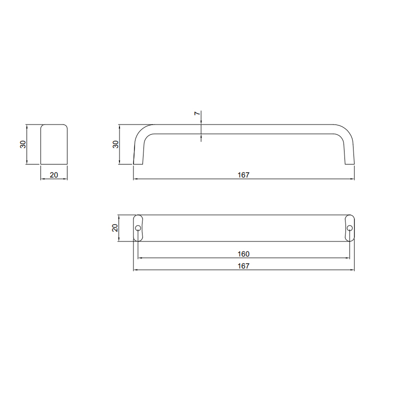 Thông số kĩ thuật tay tủ IVAN 09635.160 SC crom mờ 160mm