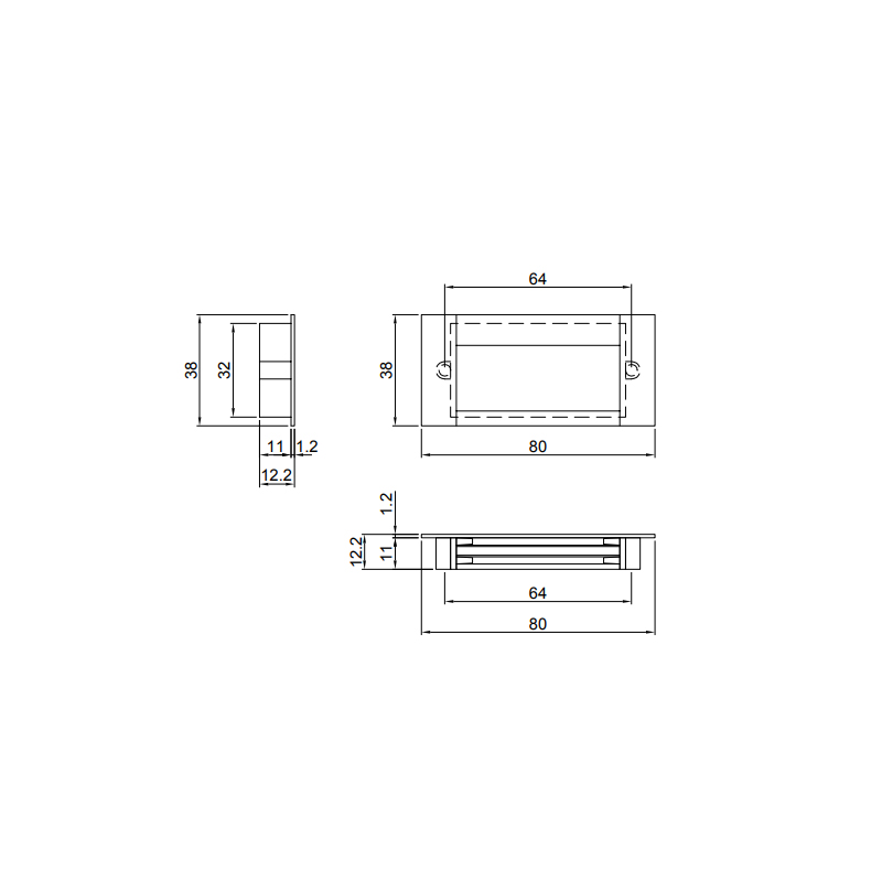 Thông số kĩ thuật tay tủ IVAN 09661.064 SC crom mờ dài 64mm