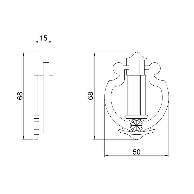 Thông số kĩ thuật tay tủ IVAN 10723.001 AC nâu bóng