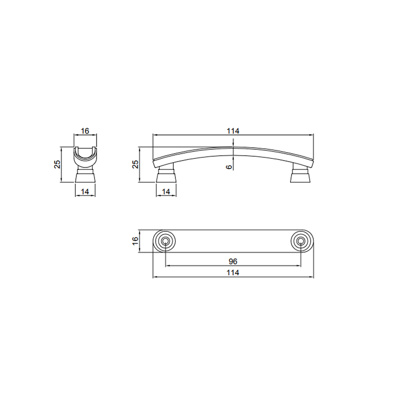 Thông số kĩ thuật tay tủ IVAN 10764.096 MAB rêu mờ dài 96mm