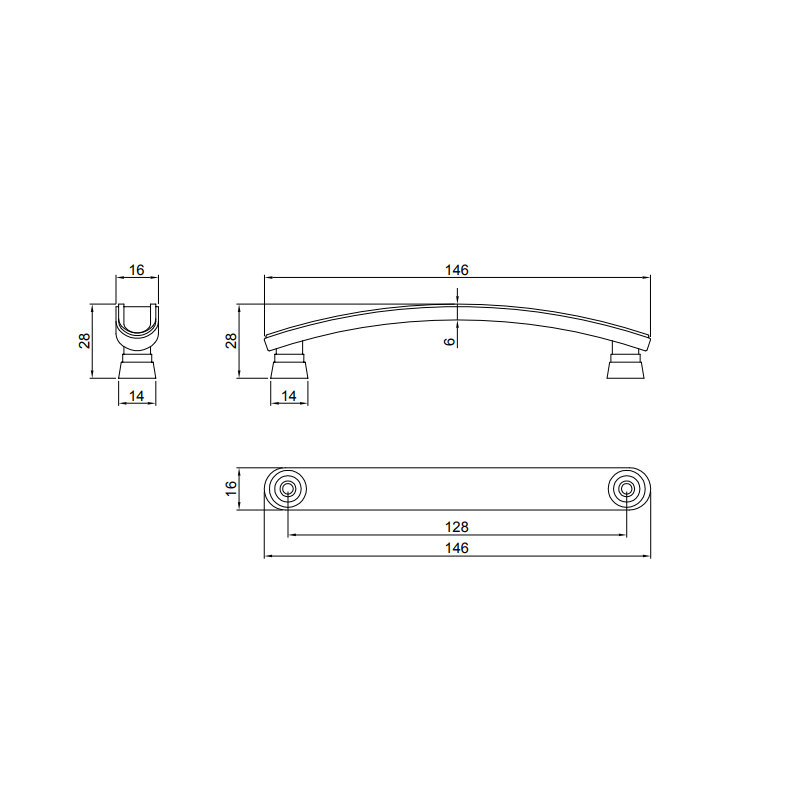 Thông số kĩ thuật tay tủ IVAN 10764.128 MAB rêu mờ 128mm