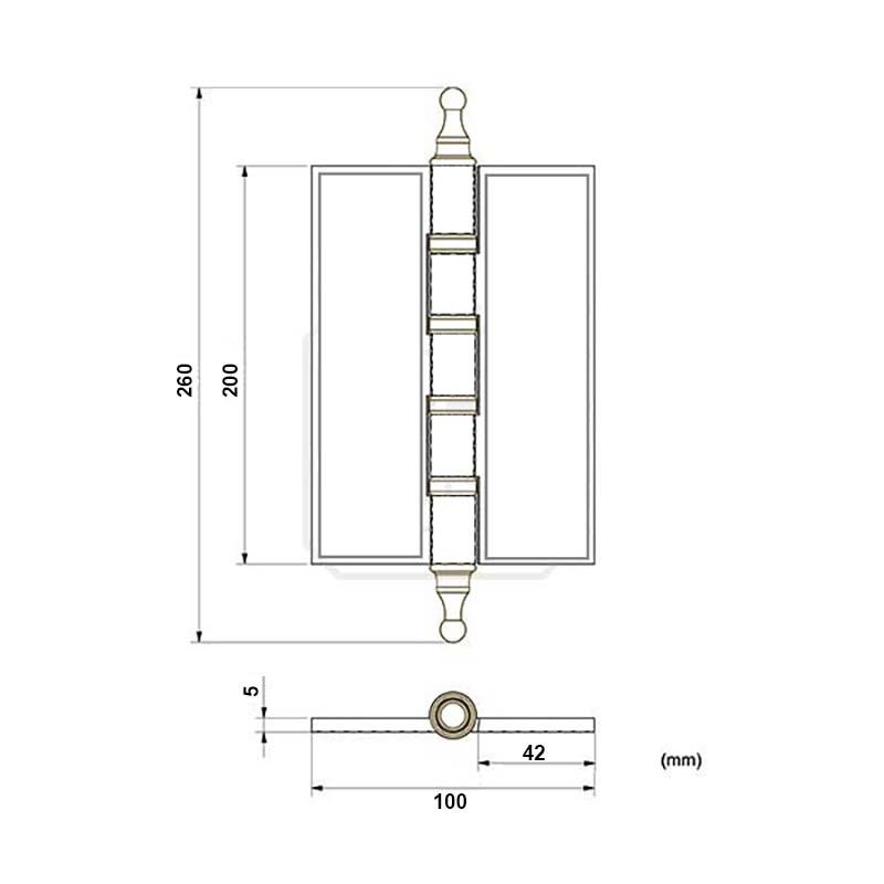 Thông số kỹ thuật bản lề SL01 dài 200mm