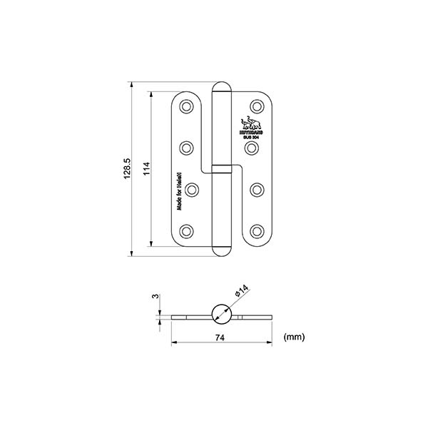 kích thước,bản lề, inox 304