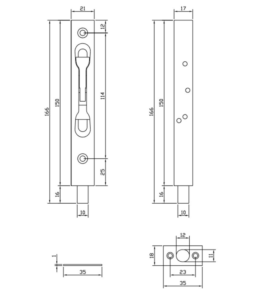 Thông số kỹ thuật chốt cửa VICKINI 46221 SSS