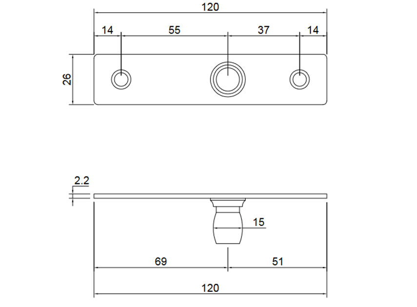 Thông số kỹ thuật chốt giữ kính VICKINI 61406.001 SSS