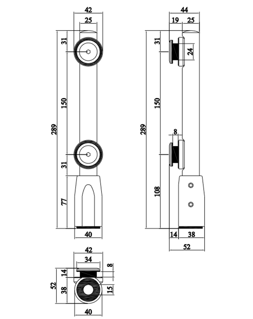 Thông số kỹ thuật kẹp kính VICKINI 61800.001 SSS