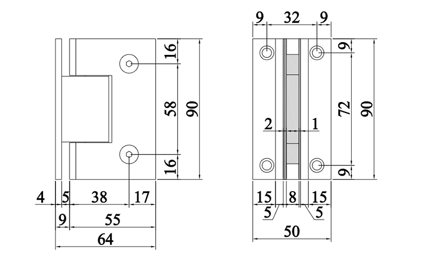 Thông số kỹ thuật kẹp kính VICKINI 66078.090