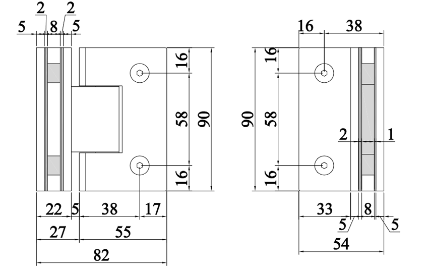 Thông số kỹ thuật kẹp kính VICKINI 66078.092