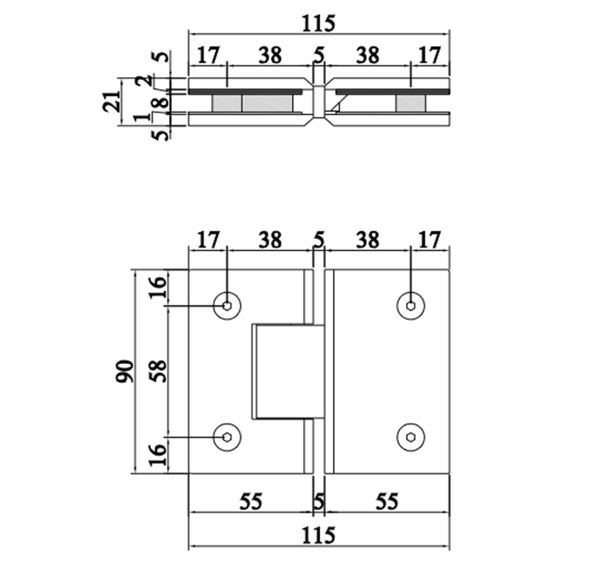 Thông số kỹ thuật kẹp kính VICKINI 66078.180