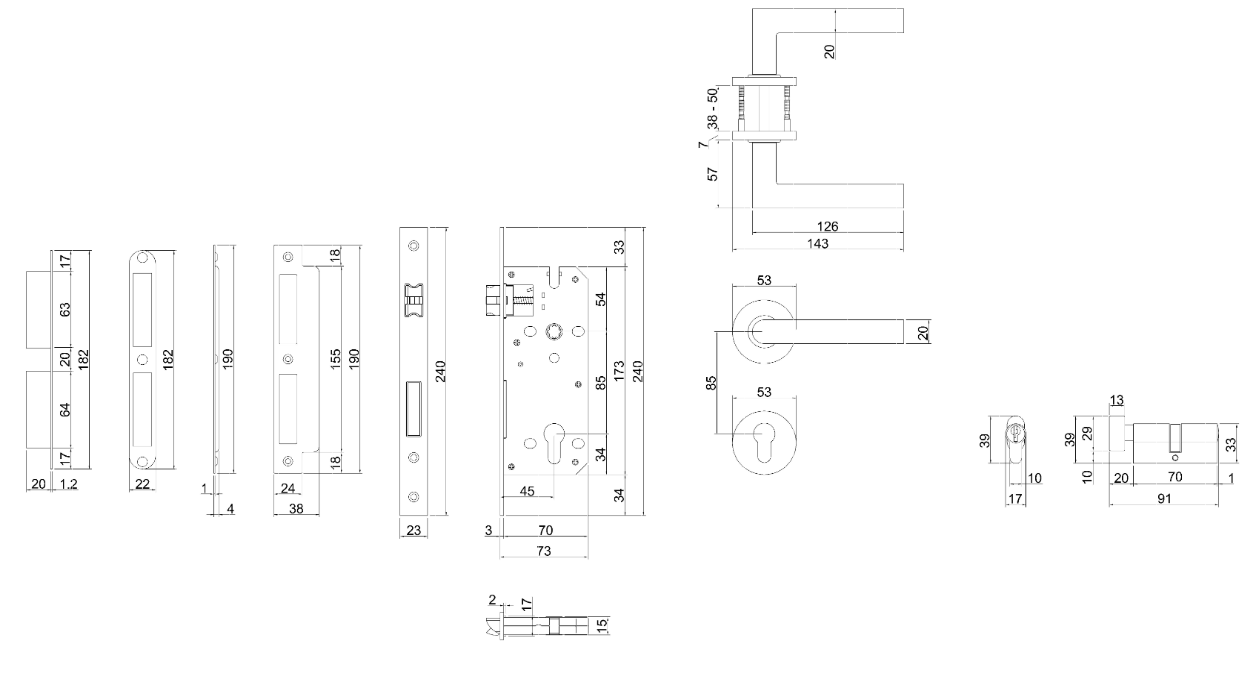 Thông số kỹ thuật khóa phân thể VICKINI 37103.101 SSS