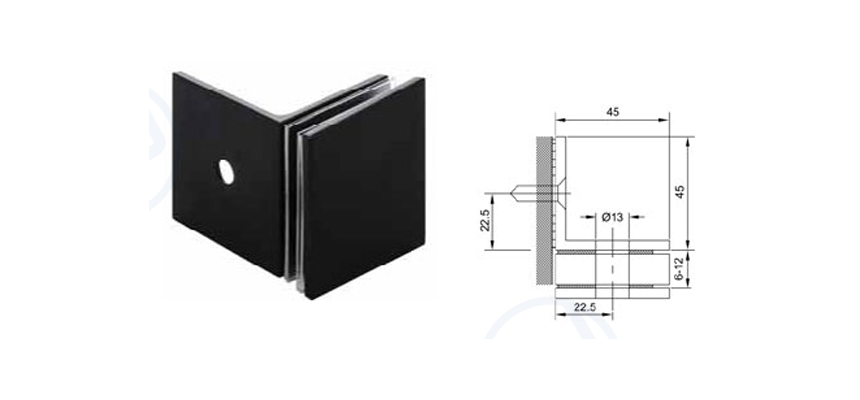 Thông số kỹ thuật pát tường kính 90 độ VPP màu đen